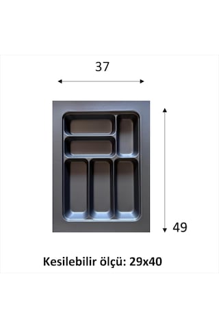 37x49 Cm Kesilebilir 6 Gözlü Çekmece İçi Kaşıklık