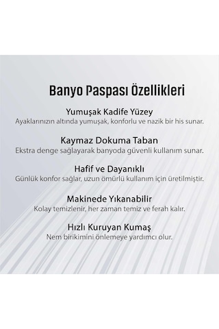 Monnhein Banyo Paspası, Yumuşak Banyo Halısı, Kaymaz Dot Tabanlı, Su Emici, Makinede Yıkanabilir - 80 X 150 Cm Diğer