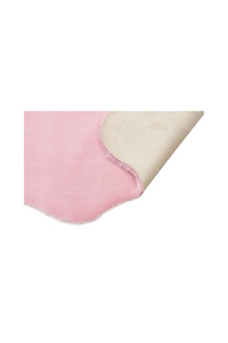 Pembe Rengi Yumuşak Dokulu Uzun Tüylü Yıkanabilir Halı
