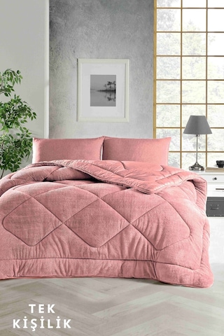 Ely Parker Yumuşak Tek Kişilik Renkli Yorgan Wellsoft Çift Taraflı 155x215