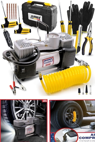 Stilmax STL12HK 12v 150psi Çakmaklı Çift Piston Hava Kompresörü