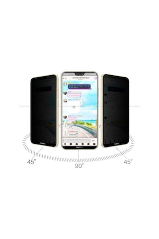 Butam Bilişim Huawei P20 Pro Uyumlu New 5d Privacy Temperli Ekran Koruyucu