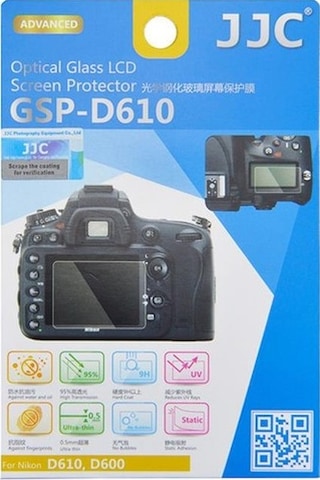 Jjc GSP-D610 Nikon D600 D610 Uyumlu Ultra İnce 0.3 MM LCD Ekran Koruyucu