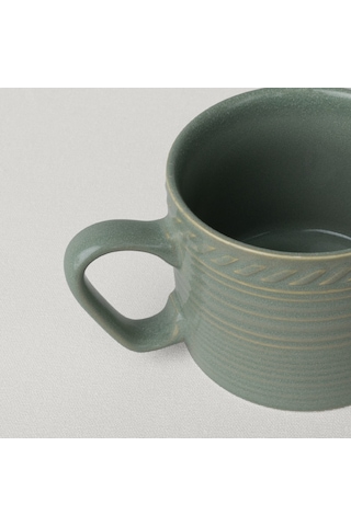 Linens Ringa Stoneware 250 Ml Kupa Yeşil Yeşil