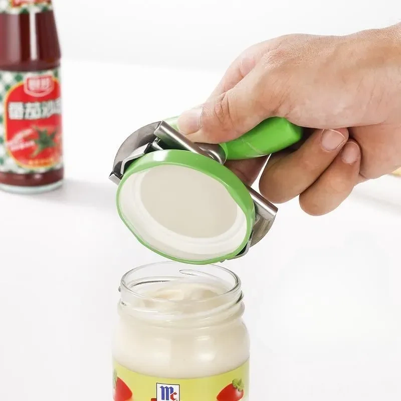 Konesam Metal Kavanoz Ve Şişe Açıcı, 9 Cm, Konforlu Abs Kolu, 2.5-9.5 Cm Kaplar, Ev Gereci, Yeşil Yeşil