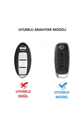 Nissan Qashqai Trail Juke Silikon Anahtar Kılıfı Gri Beyaz - Yeni Kasa