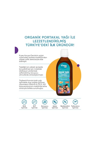 Vitago Kids Rafadan Tayfa Balık Yağı Şurup 150 ML