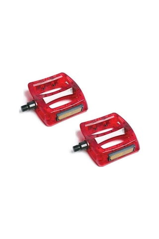 Neco Wp601 Geniş Mtb Bmx Platform Pedal 110 X 100 Mm 415 Gram Transparan Kırmızı
