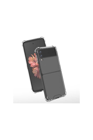 Samsung Uyumlu Galaxy Z Flip 4 Kılıf Zore Nitro Anti Shock Silikon Renksiz