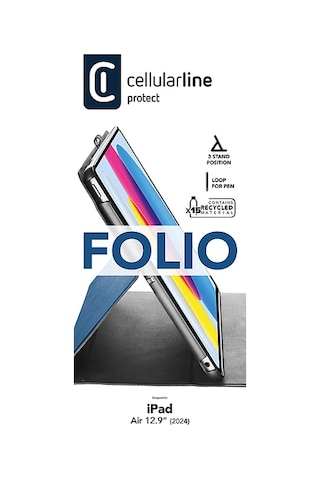Cellularlıne Folio Stand Özellikli Apple Uyumlu iPad Air 13 İnç M3 / M2 Tablet Kılıfı Mavi
