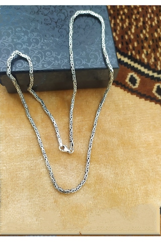 925 Ayar Gümüş Kral Zincir - 3 Mm X 60 Cm Zincir Boyu