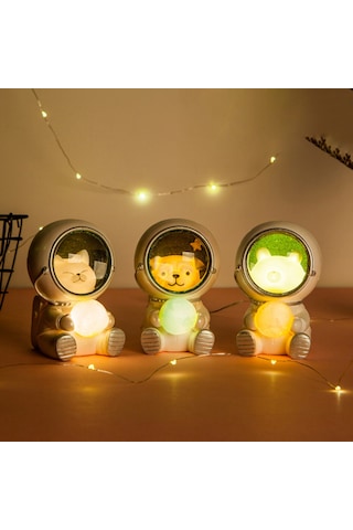 Maiyame Yumuşak Işıklı Ayı Figürlü Reçine Küçük Gece Lambası - Usb Şarjlı, Konforlu Uyku Ortamı Oluşturucu Dekoratif Aydınlatma Diğer