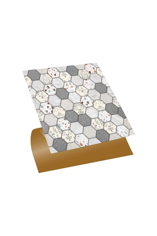 Tink Kendinden Yapışkanlı Zemin Kaplama, Duvar Kaplama Petek Terrazzo Desenli 30x30 Cm 33 Adet 3 M²