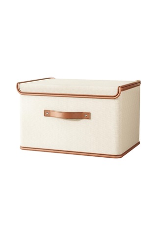 Suntek Katlanabilir Organizatör Kapaklı Saklama Kutusu Bej 50 x 35 x 31 CM
