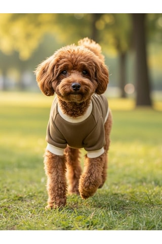 Minik Aslan Köpek Sweatshirt Haki