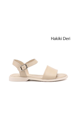 Gönderi(R) Gönderi R Kadın Bej Antik Bilek Bağlı Hakiki Deri Sandalet Dyza75645260