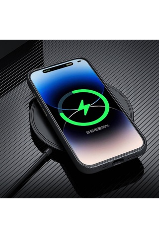Apple Uyumlu iPhone 14 Pro Max Kılıf Magsafe Şarj Özellikli Pu Deri Adora Kılıf