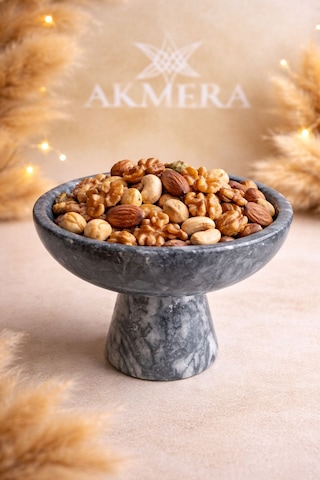 Akmera Home Mermer Ayaklı Sunumluk Gri