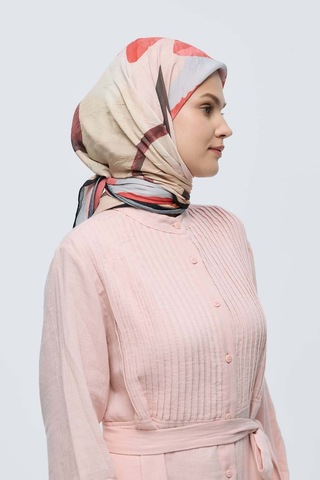 Moda Kaşmir Lavendi Desen Bambu Eşarp Siyah-samyeli