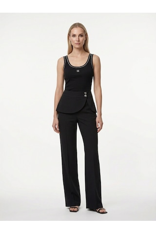 Xint Siyah Pamuk Dokulu Regular Fit Atlet 602565