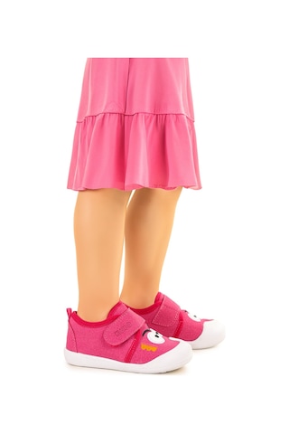 Kiko Kids Cookie Cırtlı Kız Bebek İlk Adım Panduf Ayakkabı Fuşya