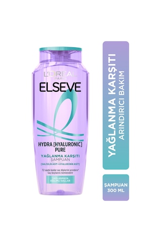 ELSEVE Hydra Pure Salisilik Asit içeren Yağlanma Karşıtı Nemlendirici Şampuan 3'lü Set