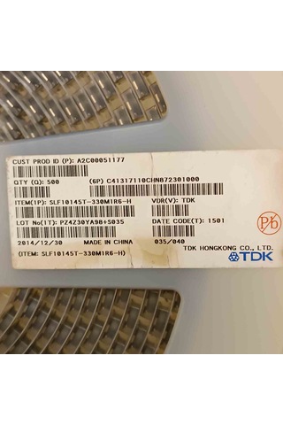 Slf10145t-330m1r6-h 33uh 1.6a 10x10x4.5 Smd Bobin 15 Adet