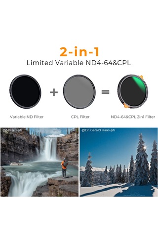 K&f Concept 72 MM Cpl + ND4-ND64 Varıable Nano-X Serisi 2 İn 1 Filtre