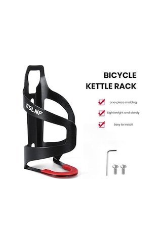 Pazly Siyah Alüminyum Bisiklet Şişe Tutucu, Ultralight Paslanmaz Çelik, Korozyona Dirençli, Evrensel Dağ Yol Bisikleti Su Şişesi Tutucu Siyah