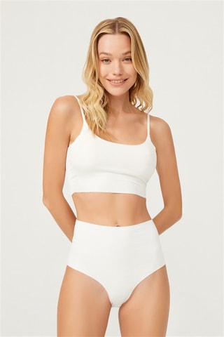 Cottonhill Yüksek Bel Basic Lazer Kesim Bikini Külot 3'lü Paket - 6 çok Renkli