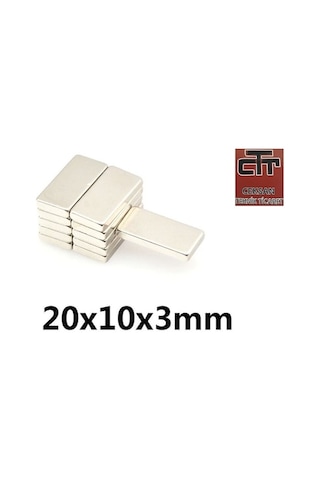 Neodyum Mıknatıs 20X10X3Mm 1-4-8-10-20 Adet Güçlü Mıknatıs