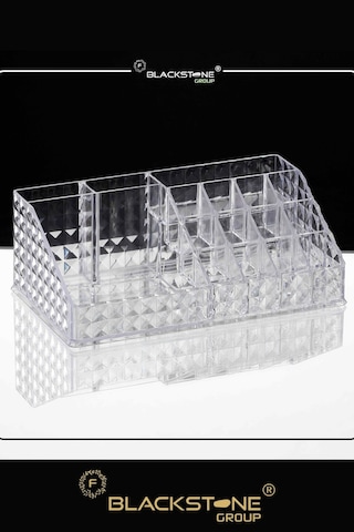 F Blackstone Diomand Kozmetik Ürün Düzenleyicisi Makyaj Takı Organizer Kalemlik Rujluk Notluk Düzenleyecesi Şeffaf Beyaz