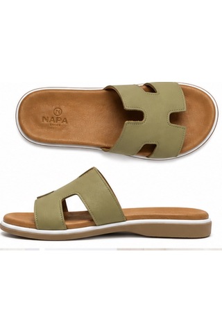 N Napa Shoe Np.1202.avakado Deri Terlik Yeşil