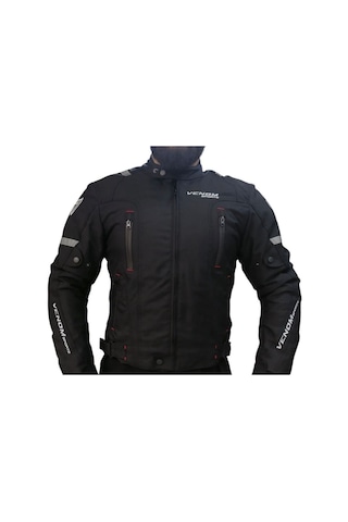 Venom Air Racing Motosiklet Montu 4 Mevsim Motorcu Touring Mont Siyah