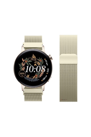 Huawei Watch Gt3 42mm Gt2 42mm Uyumlu Kordon Manyetik Milanese Loop Metal Kordon