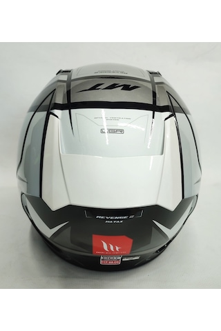 Mt Revenge 2 Hatax B2 Şeffaf Vizörlü V-14B Kask Parlak Gri - Siyah