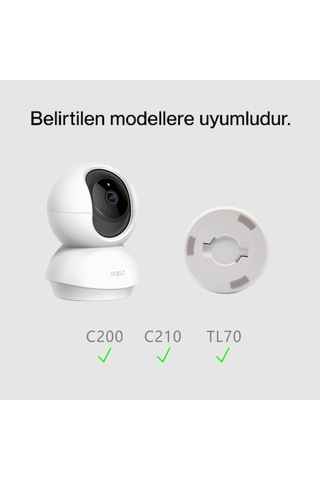 Tp-link Tapo C200, C210, C211 Ve Tl70 Kamera Uyumlu Kablosuz Tavan Montaj Aparatı Beyaz Renk