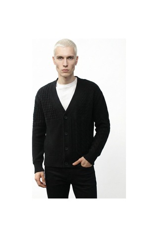 Loose Fit Erkek Hırka Siyah