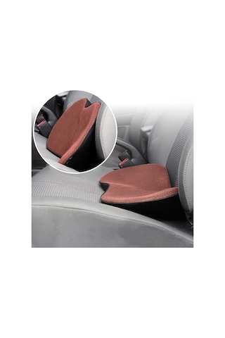 Araba Mini Koltuk Minderi Nefes Alabilir Bel Koltuk Paspası Kahverengi