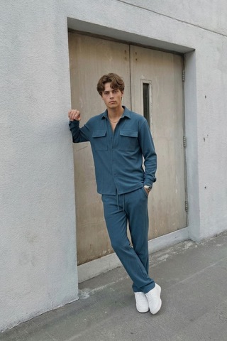 Vamos Fitilli Baggy Fit Pantolon İndigo