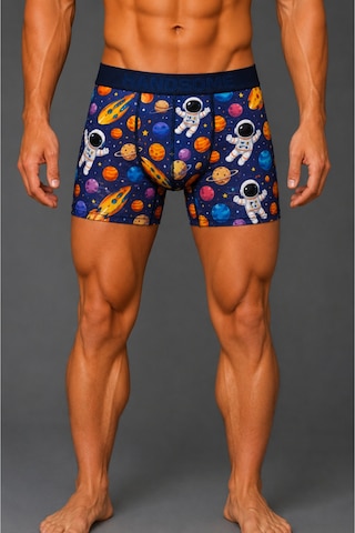 Brem Handsome Astronot Desenli Erkek Boxer Çok Renkli