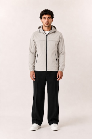 Maison Rae Erkek Taş Kapüşonlu, Su İtici, Rüzgar Korumalı, Fermuarlı, Mevsimlik Yağmurluk