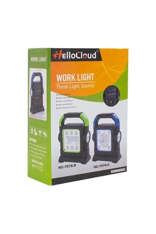 Hc-7078-d Üç Çalışma Modlu Şarjlı 40 Smd Ledli Taşınabilir Solar Panelli Lamba