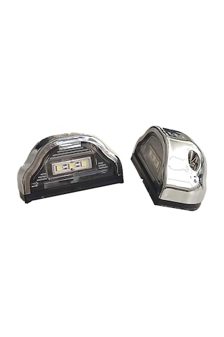 2 Adet Tır Kamyon Dorse Plaka Lambası Kobra Krom 12-24 Volt