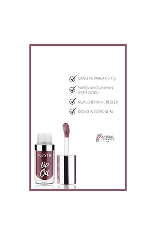 Note Cosmetique Lip Oil Nemlendirici ve Parlatıcı Dudak Bakım Yağı - 30 Deep Berry - Mor
