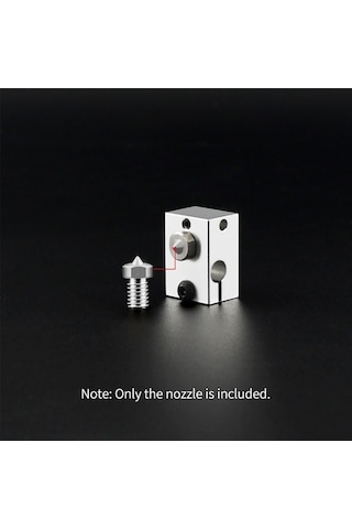 Moly Yunboo Aibecy V6 Titanyum Allüminyum Nozzle Seti - 1.75mm Filament İçin 0.5mm Çaplı 3 Adet - Dayanıklı Uçlar