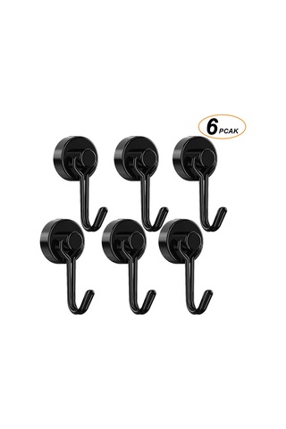 Xiyyadms "güçlü Neodimyum Mıknatıslı Askı Kancası - 30lb Kapasiteli, Paslanmaz, İç/dış Kullanım" Siyah