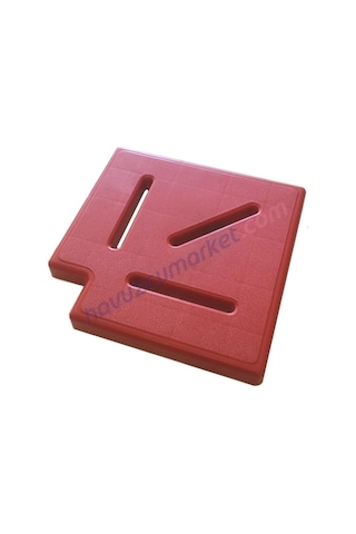 20 Cm Taşma Izgarası Köşe Parçası 90 Kırmızı