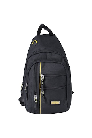 Seventeen 3473 Tek Omuz Askılı Polyester Sırt - Göğüs Çantası - B Siyah