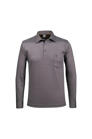 Çizgi Triko Erkek Gömlek Yaka Kol Manşetli Cepli Sweat 4249 Lacivert Lacivert